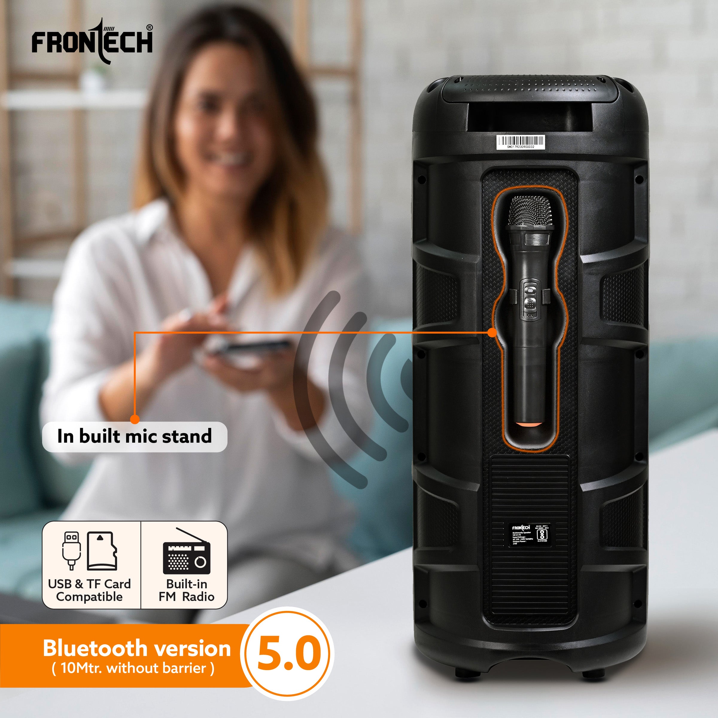 Frontech Groove Multimedia 24W Wireless Trolley Speaker (SW-0179) Frontech Groove Multimedia 24W Wireless Trolley Speaker (SW-0179)